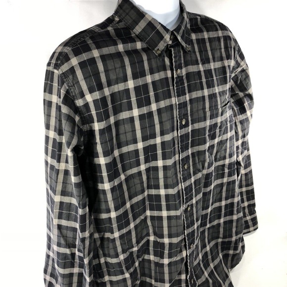 ST JOHNS BAY PREMIUM TWILL SHIRT MENS LARGE TALL BUTTON DOWN LONG SLEEVE DARK - Picture 4 of 11